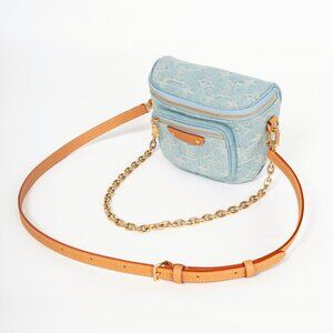Louis Vuitton Sky Blue Monogram Denim Mini Bumbag